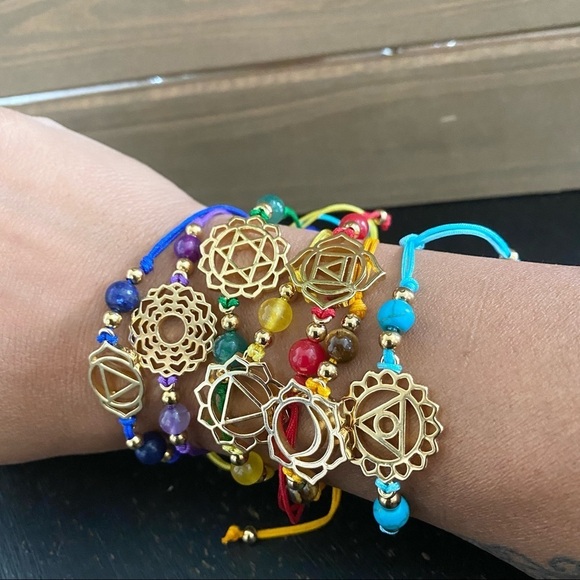 Chakra Yoga Heaking Energy 7 Colorful Bracelts - Picture 2 of 7